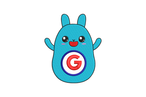 Cute Rabbit Letter G: A Charming Embroidery Design for Meaningful Gifts