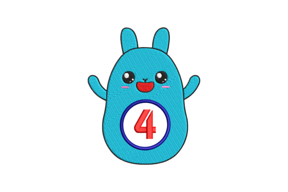 Cute Rabbit Number 4: A Seasonal Stitch with Heart
