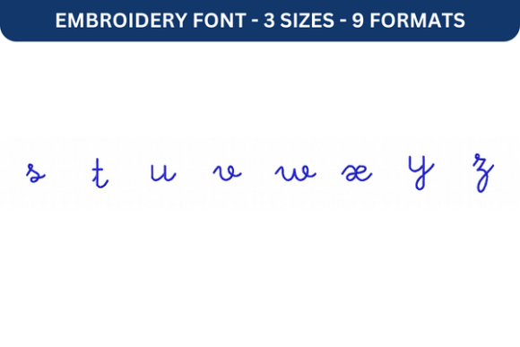 Little Days Font Lower S to Z in Real Stitch Tests
