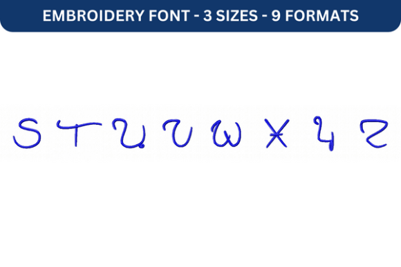 Marguerite Font Upper S to Z: A Hands-On Embroidery Font Review