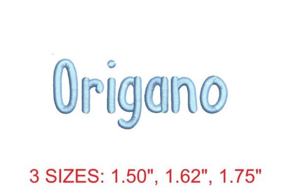 Origano Embroidery Font