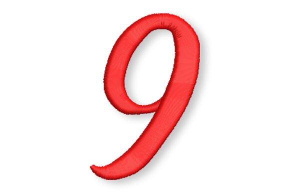 Script Number Nine: A Delicate, Meaningful Embroidery Choice